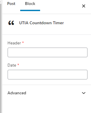 Countdown Timer options