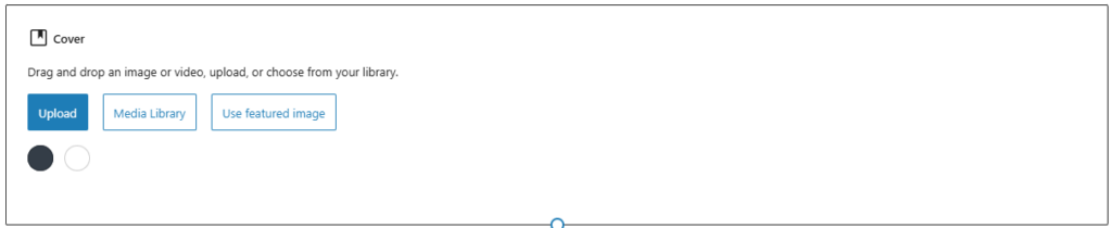 Selecting an image for Cover Block